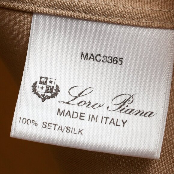 Loro Piana Tan Silk Buttoned Long-Sleeve Shirt - Picture 9 of 10